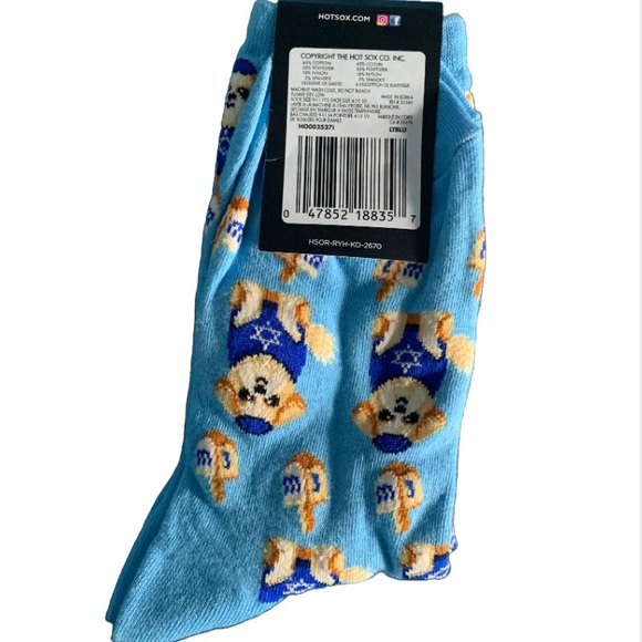 NWT HOT SOX & AIRPLUS Women’s 3 pc Novelty Hanukkah Holiday Crew Sock Bundle - Picture 2 of 8